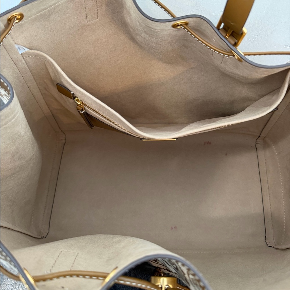 Tory Burch Monogram Drawstring Tote - Picture 7 of 16